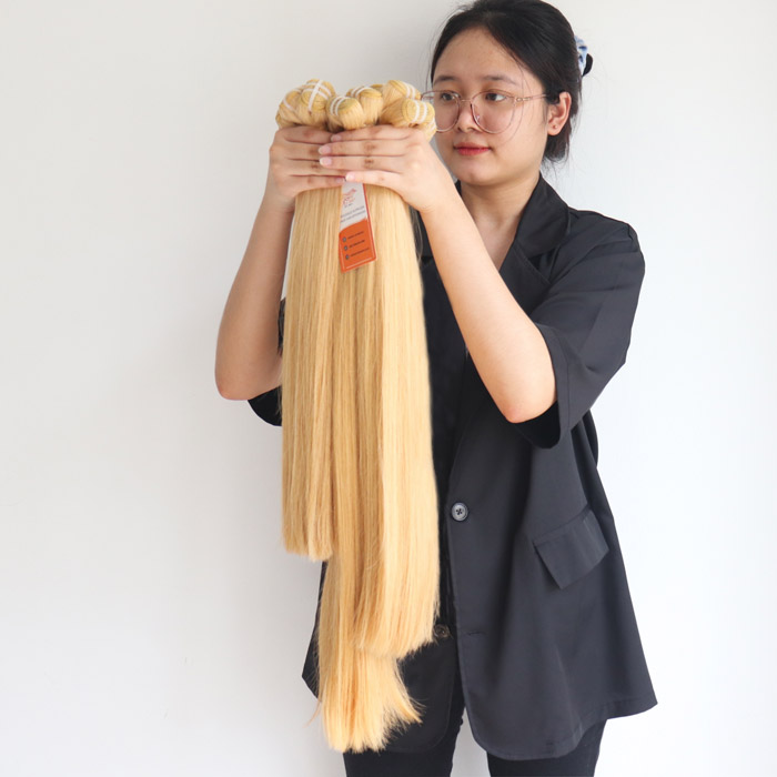 Weft-Hair-#27-Color-Human-Hair-Extension-Vietnamese