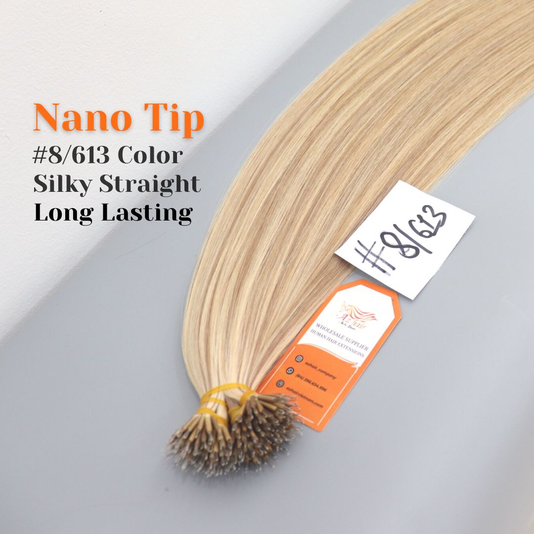 Nano Tip #8/#613 Color Hair Extensions 100% Human Hair...
